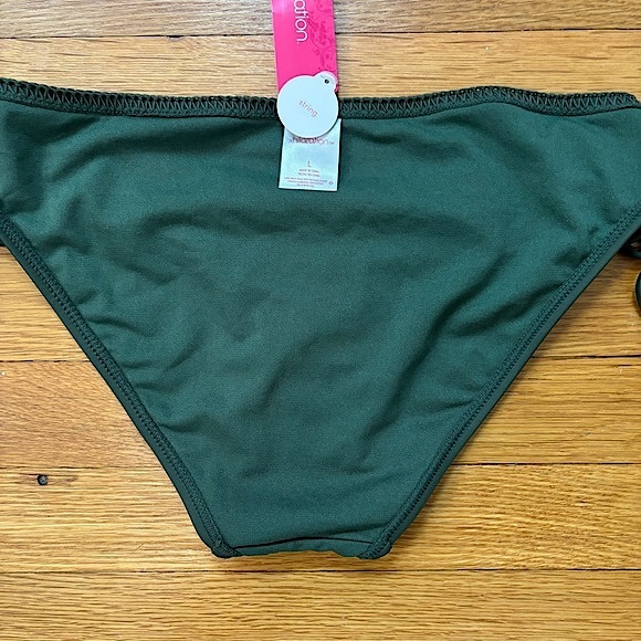 NWT Target Xhilaration Olive Keyhole Side Tie String Bikini Swim Bottoms - Picture 12 of 13